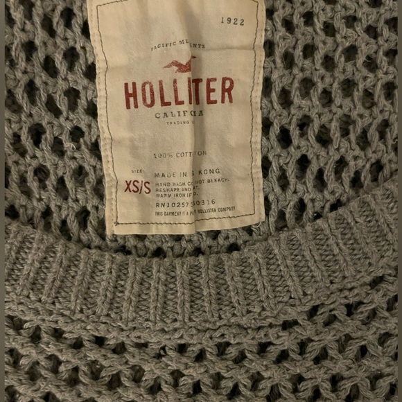 Hollister crochet gray sweater size XS/S - Picture 4 of 4